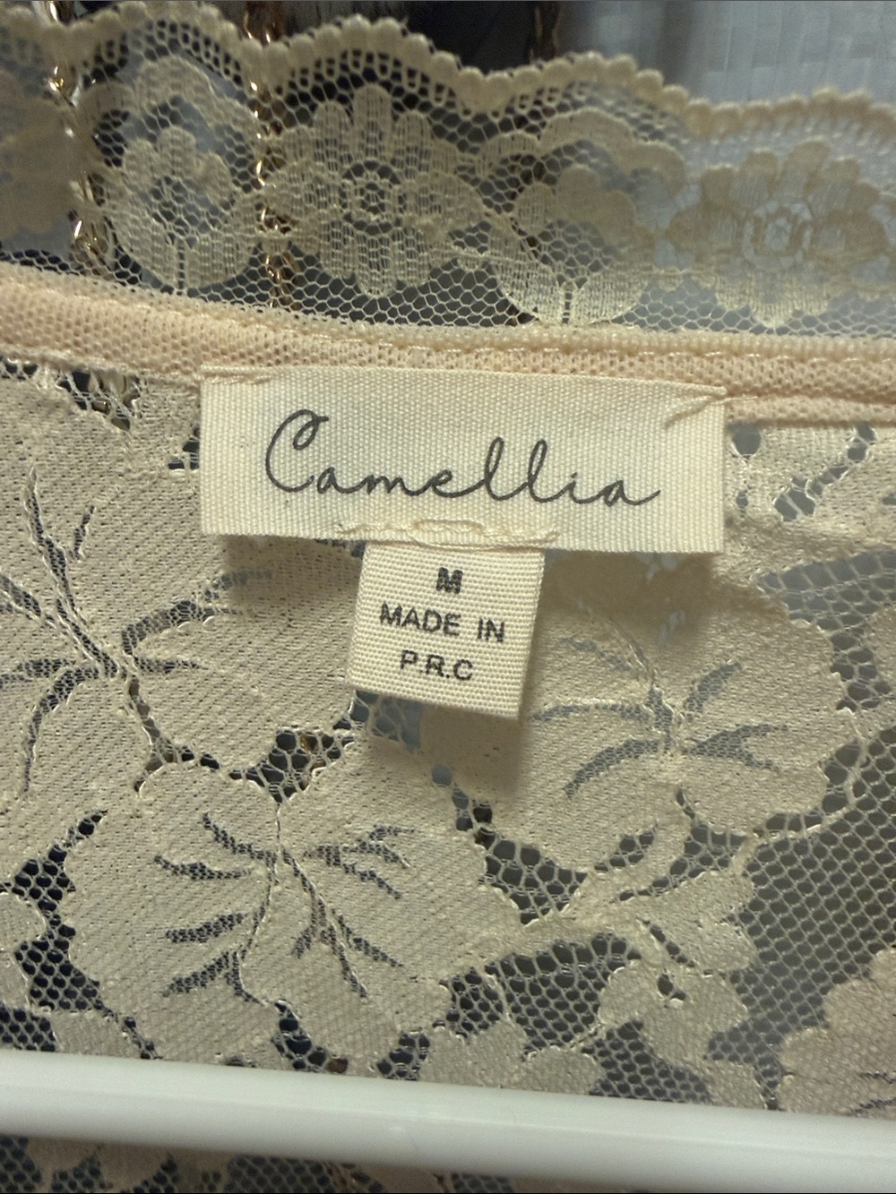 Camellia Cream Lace Peplum Blouse - Picture 3 of 8